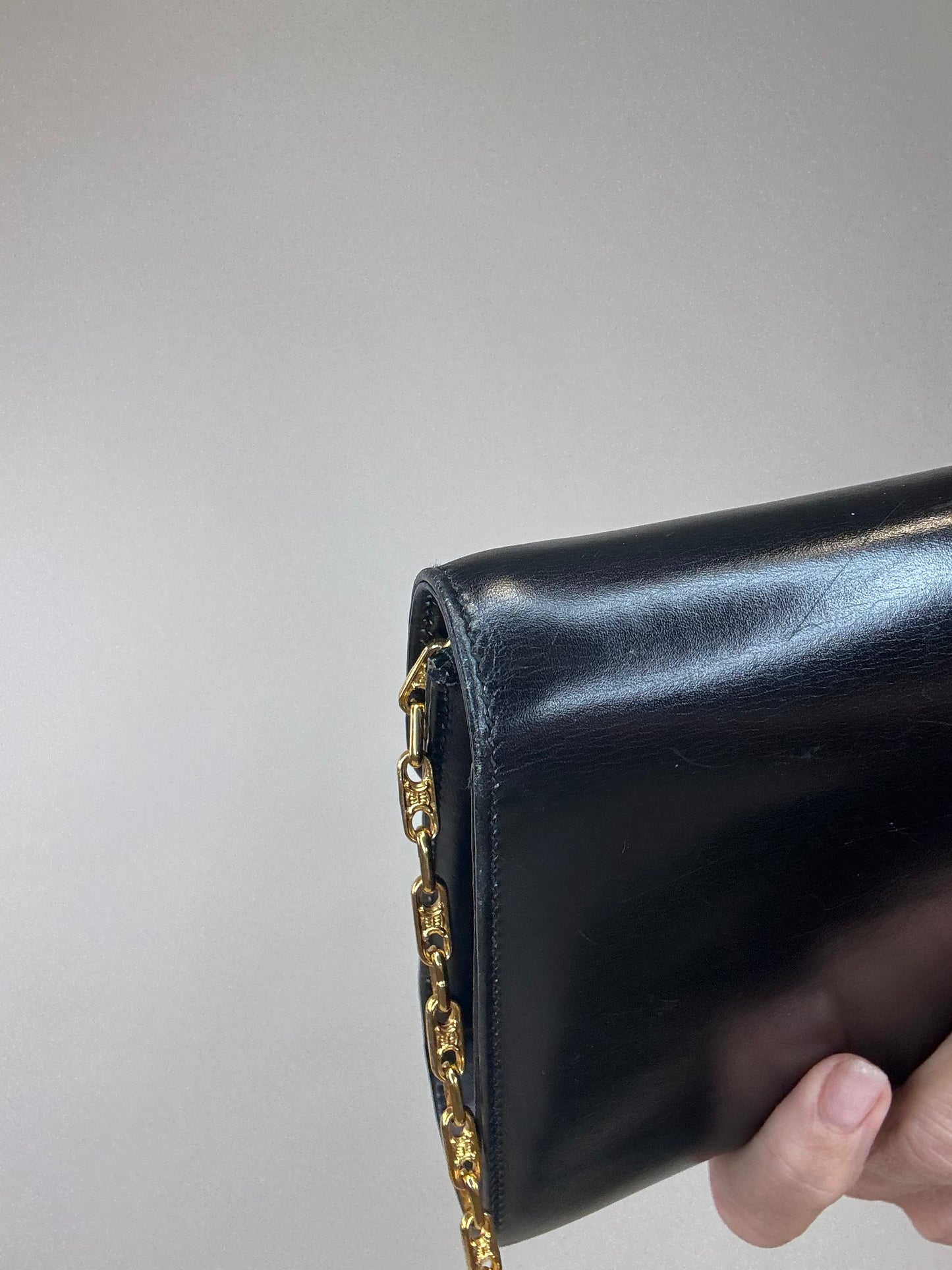 Celine Vintage Carriage Triomphe Chain Bag