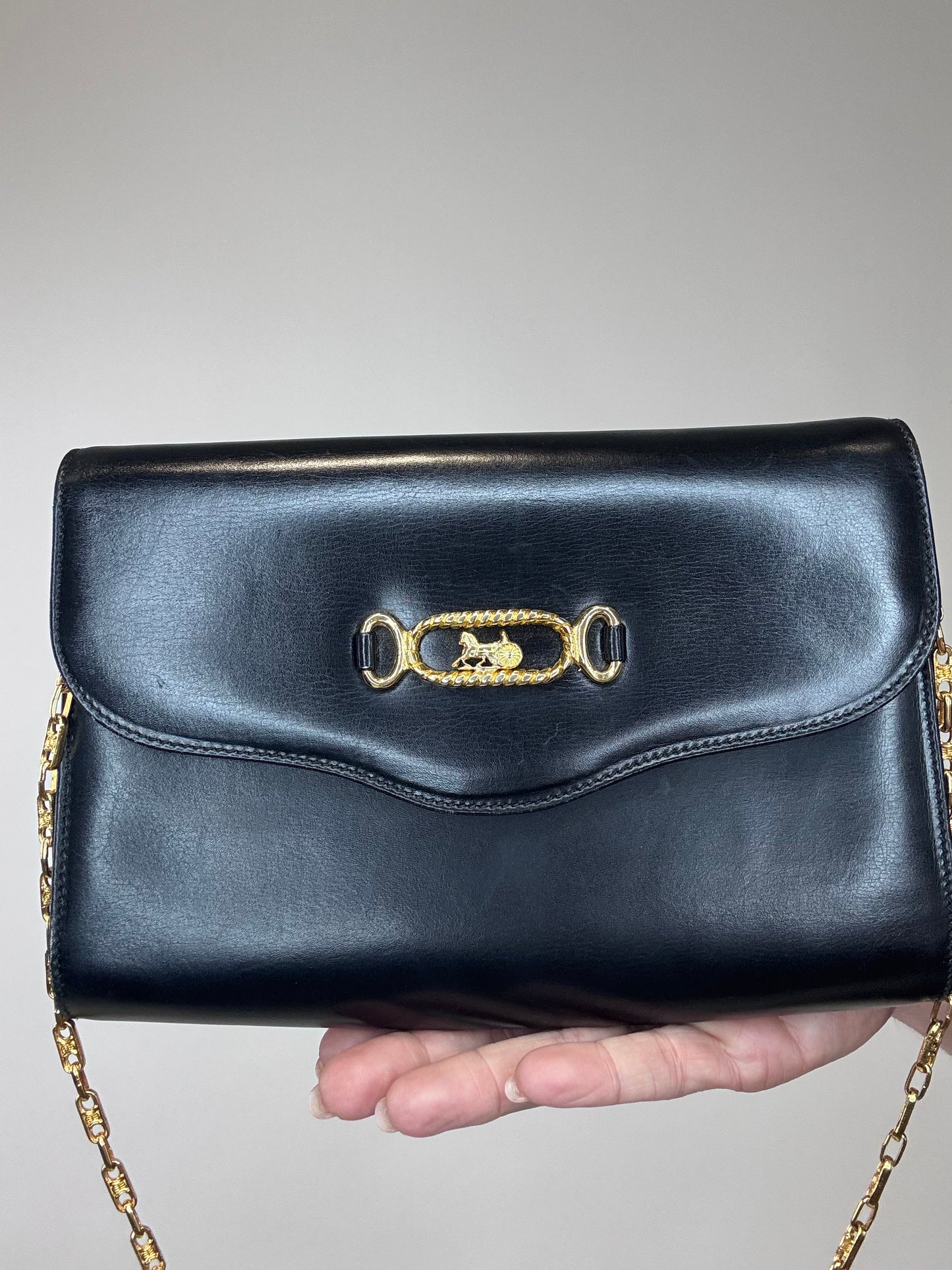 Celine Vintage Carriage Triomphe Chain Bag