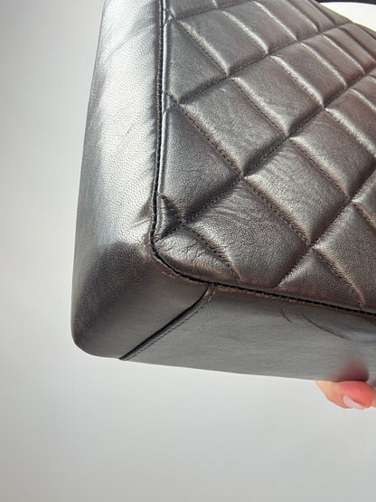 Chanel Vintage Double Turnlock Quilted Shoulder Bag