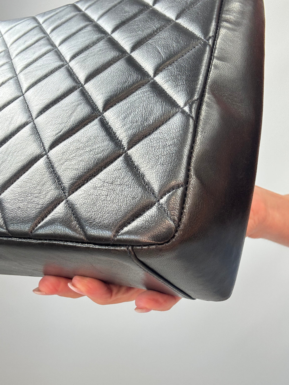 Chanel Vintage Double Turnlock Quilted Shoulder Bag