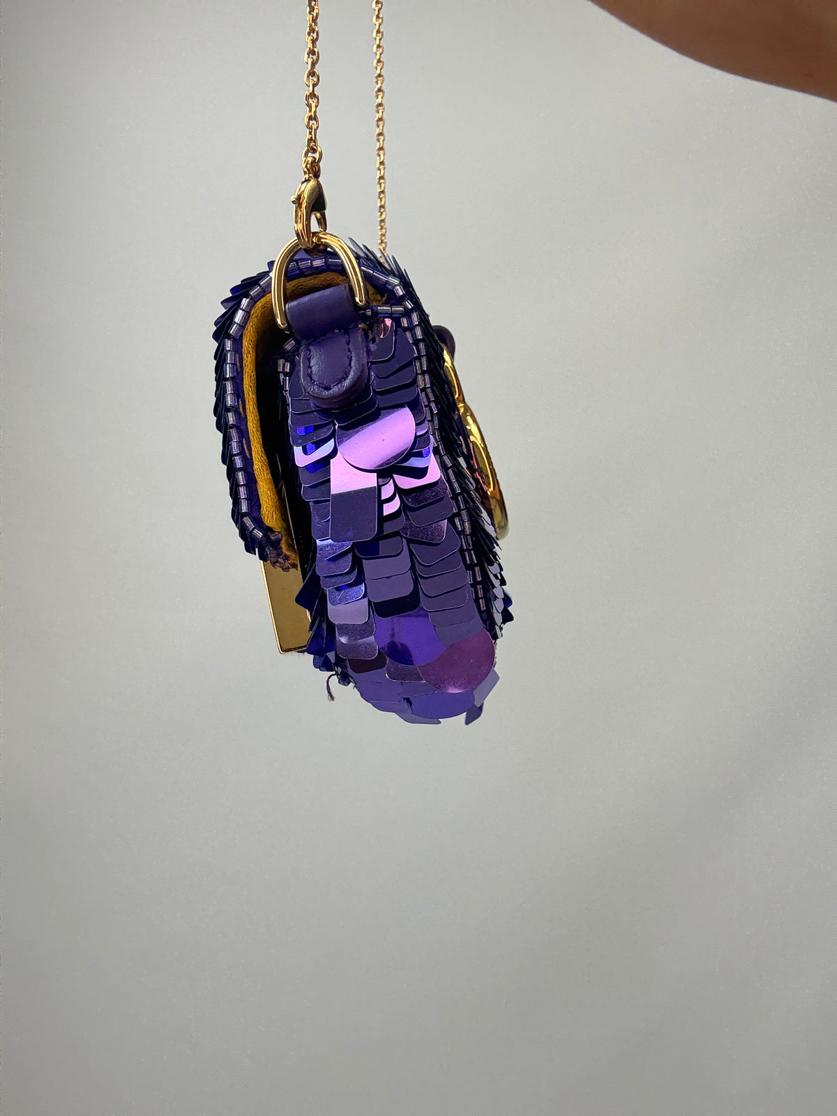 Fendi Nano Sequin Baguette Bag / Bag Charm