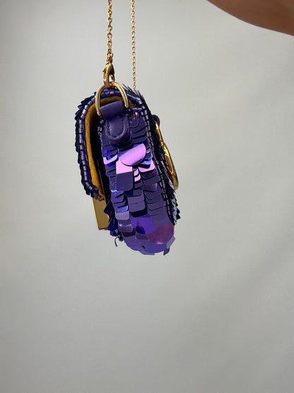 Fendi Nano Sequin Baguette Bag / Bag Charm