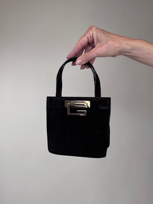 Gucci Vintage Suede Mini Tote Bag