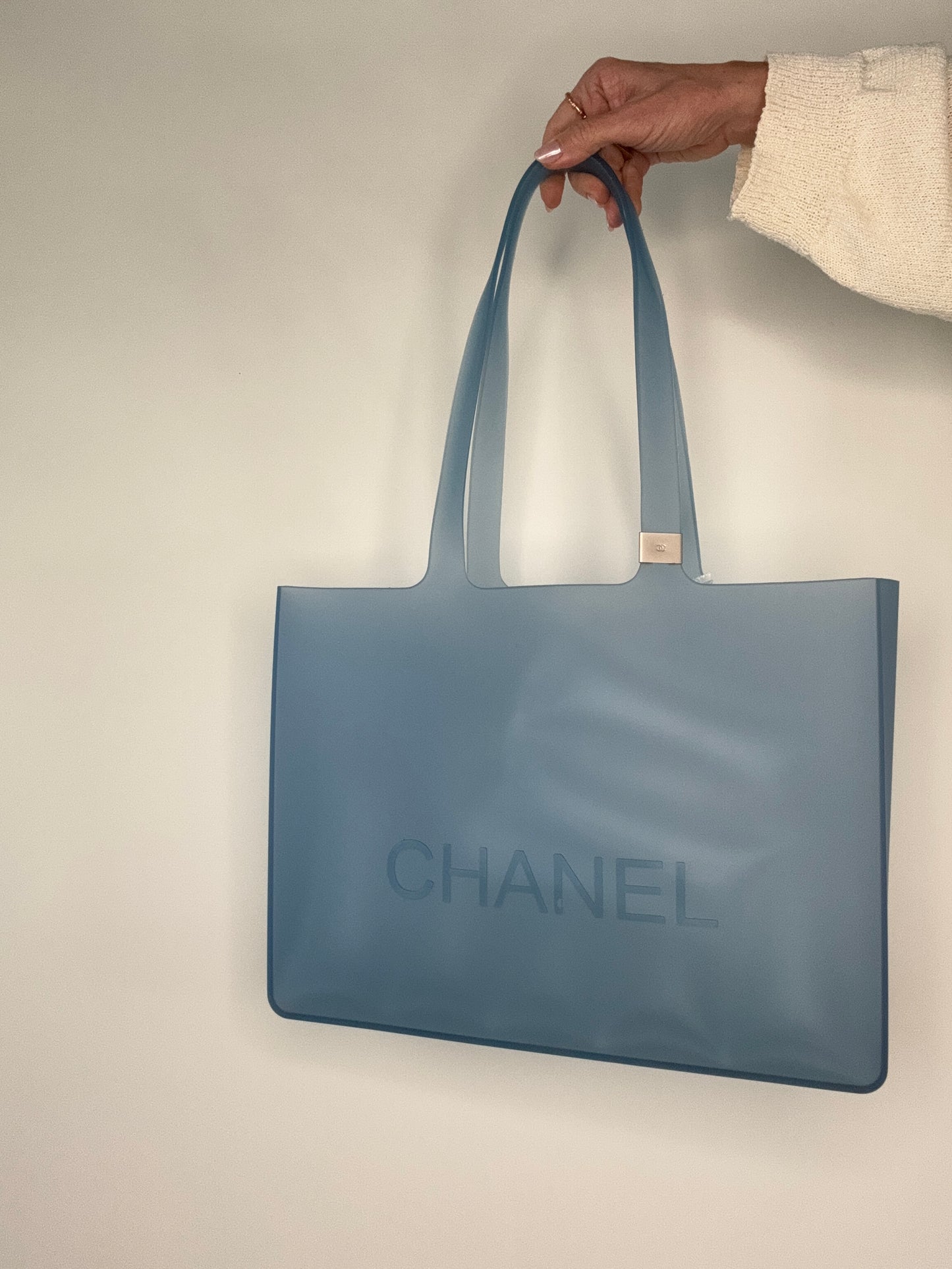 Chanel Blue Rubber Beach Tote