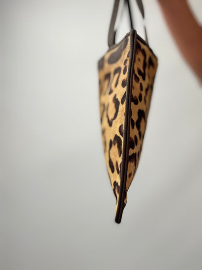 Fendi Vintage Leopard Pony Hair Small Tote