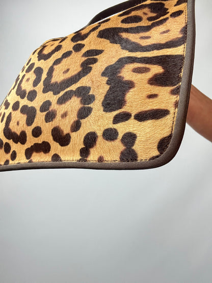 Fendi Vintage Leopard Pony Hair Small Tote
