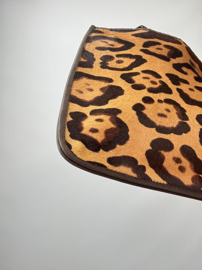 Fendi Vintage Leopard Pony Hair Small Tote