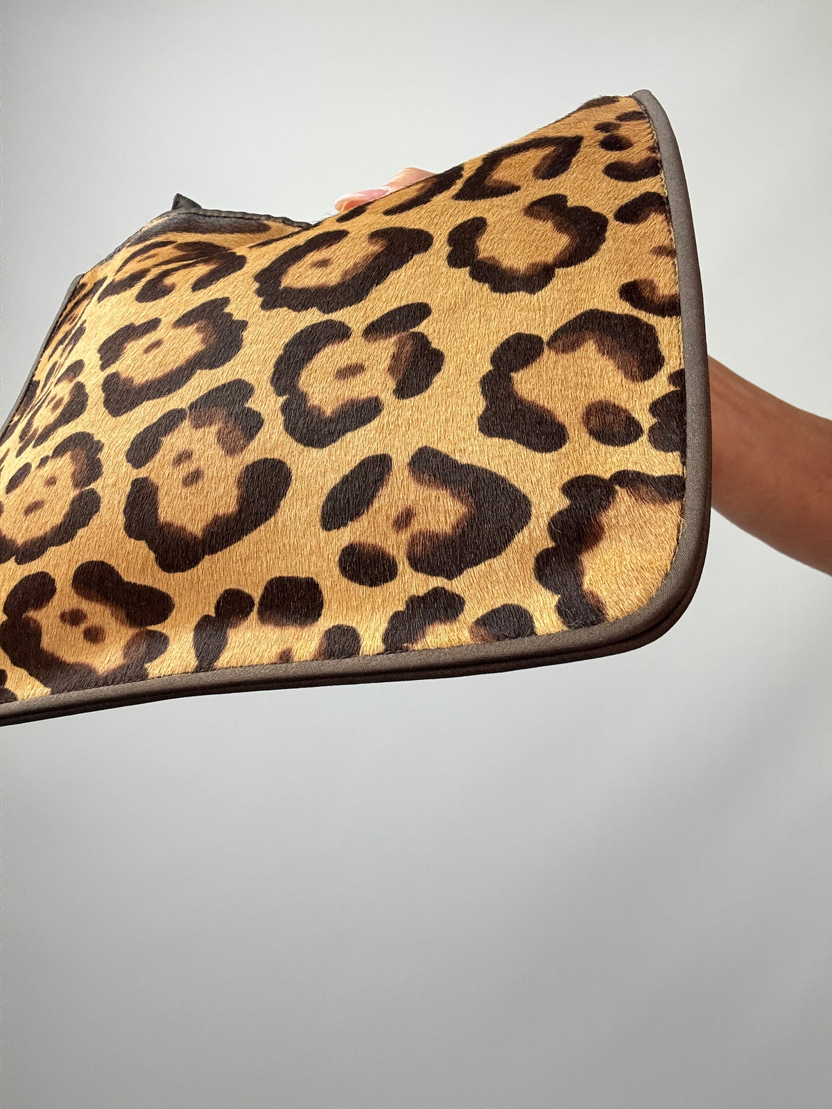 Fendi Vintage Leopard Pony Hair Small Tote