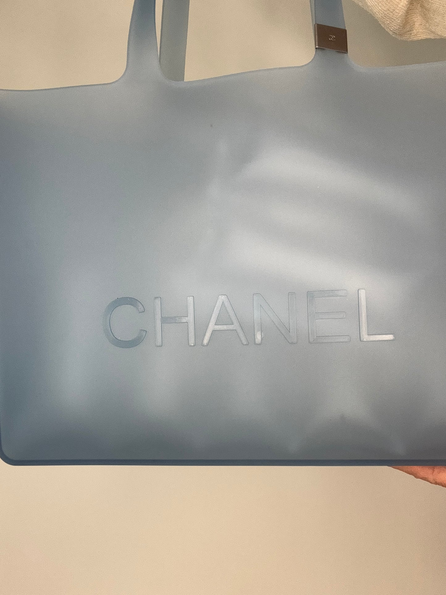 Chanel Blue Rubber Beach Tote