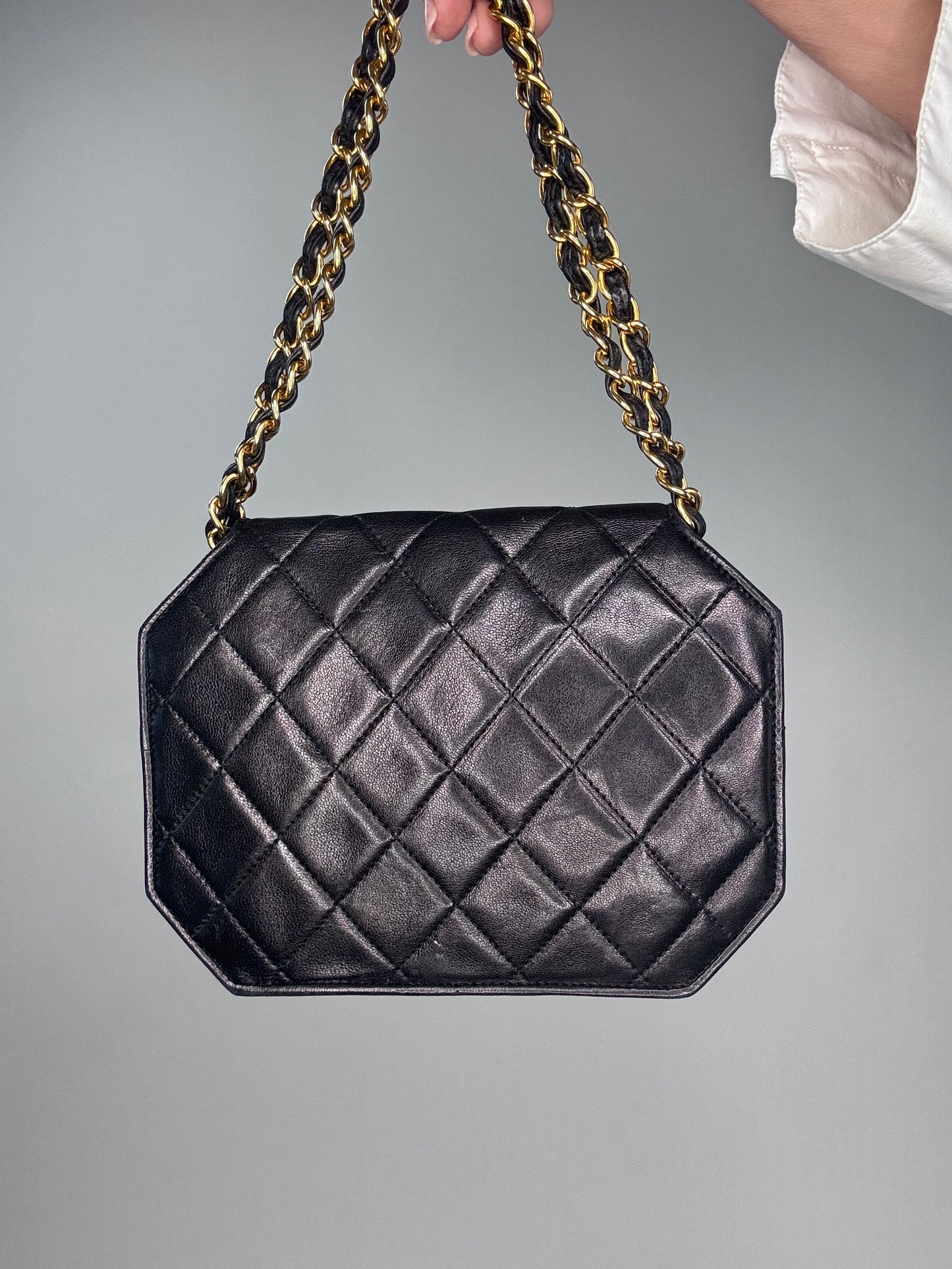 Chanel Vintage Octagon Lambskin Bag