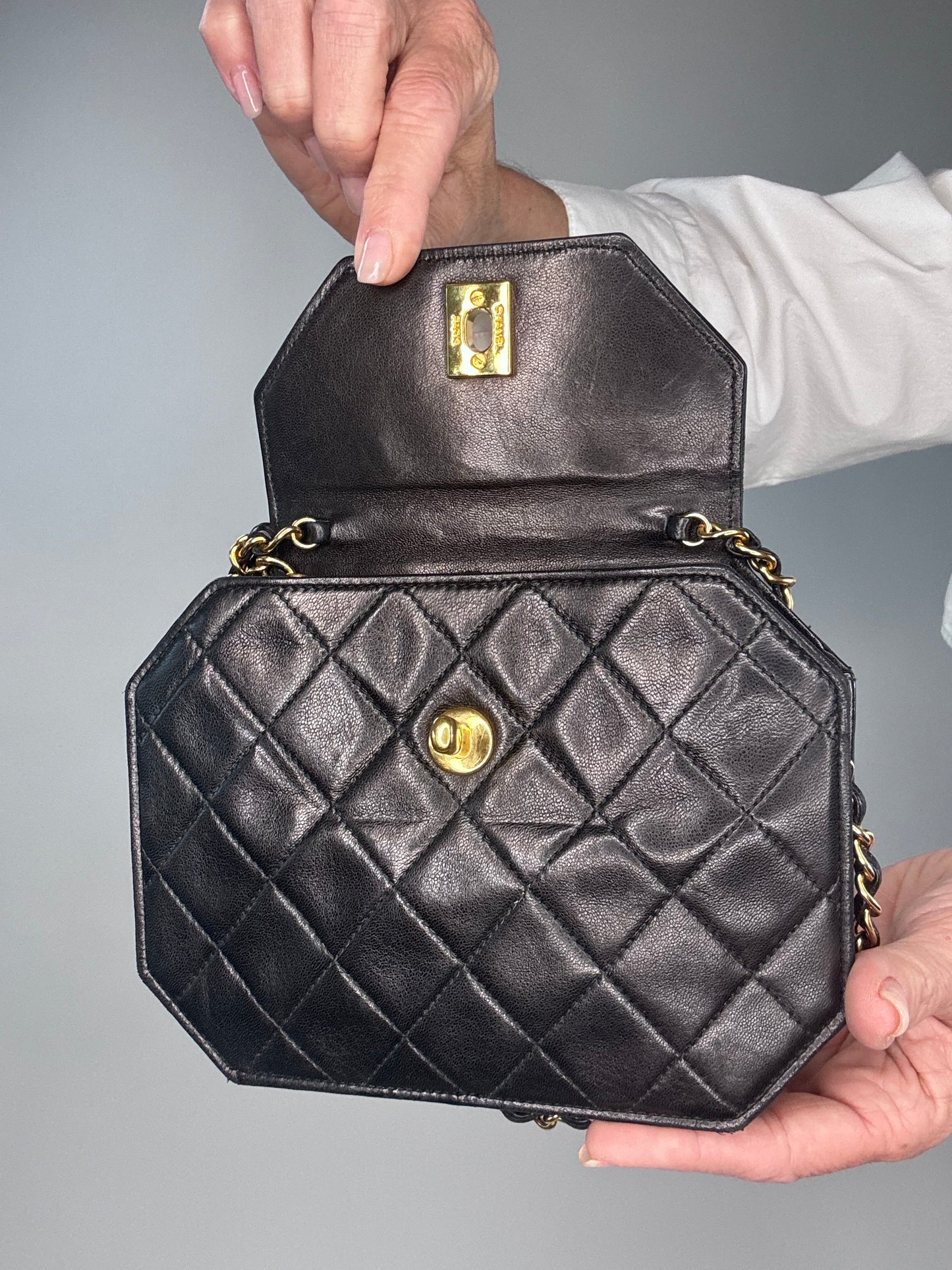 Chanel Vintage Octagon Lambskin Bag