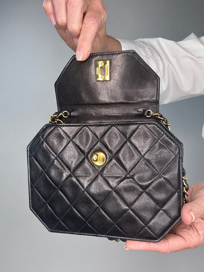Chanel Vintage Octagon Lambskin Bag