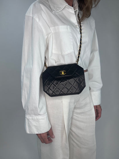 Chanel Vintage Octagon Lambskin Bag
