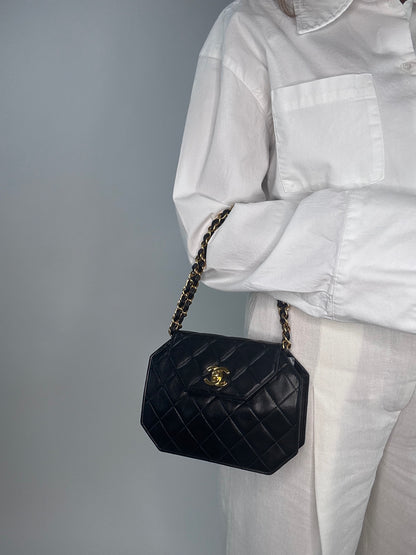 Chanel Vintage Octagon Lambskin Bag