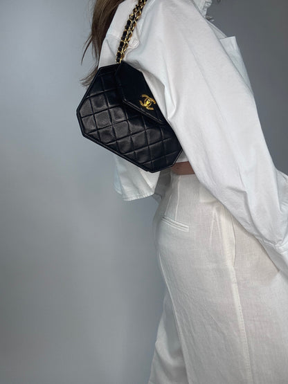 Chanel Vintage Octagon Lambskin Bag
