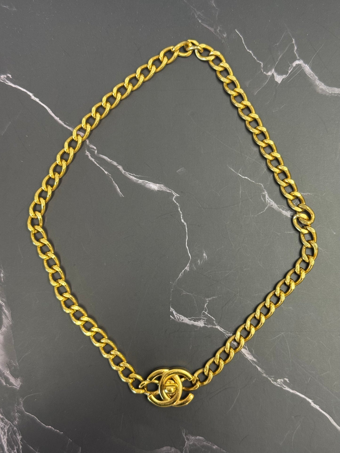 Chanel Rare Vinatge Turn Lock Necklace