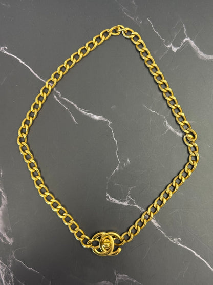 Chanel Rare Vinatge Turn Lock Necklace