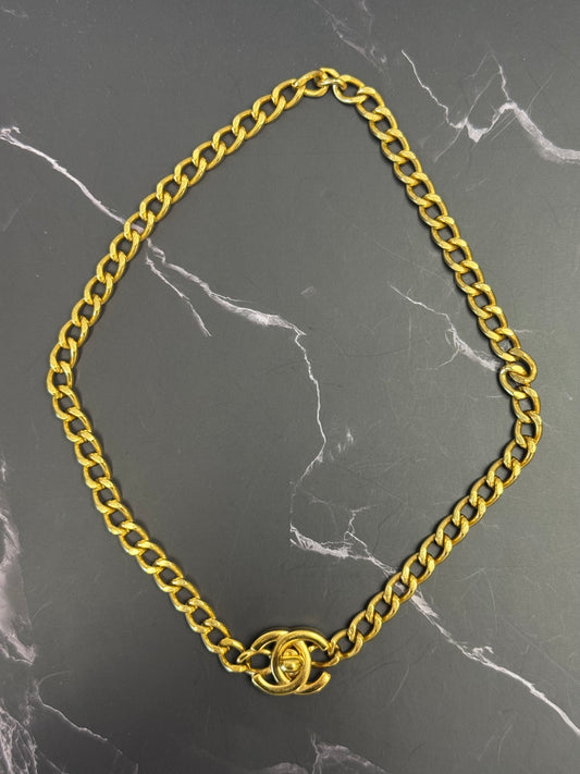 Chanel Rare Vinatge Turn Lock Necklace