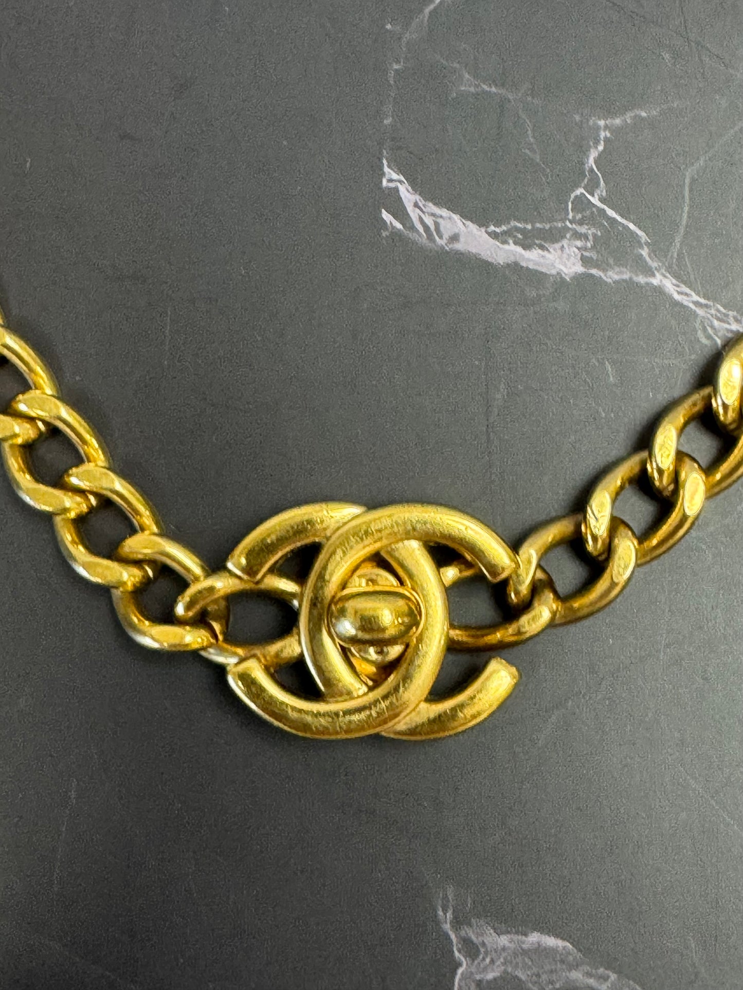 Chanel Rare Vinatge Turn Lock Necklace