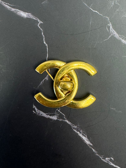 Chanel Vintage Turn Lock Brooch