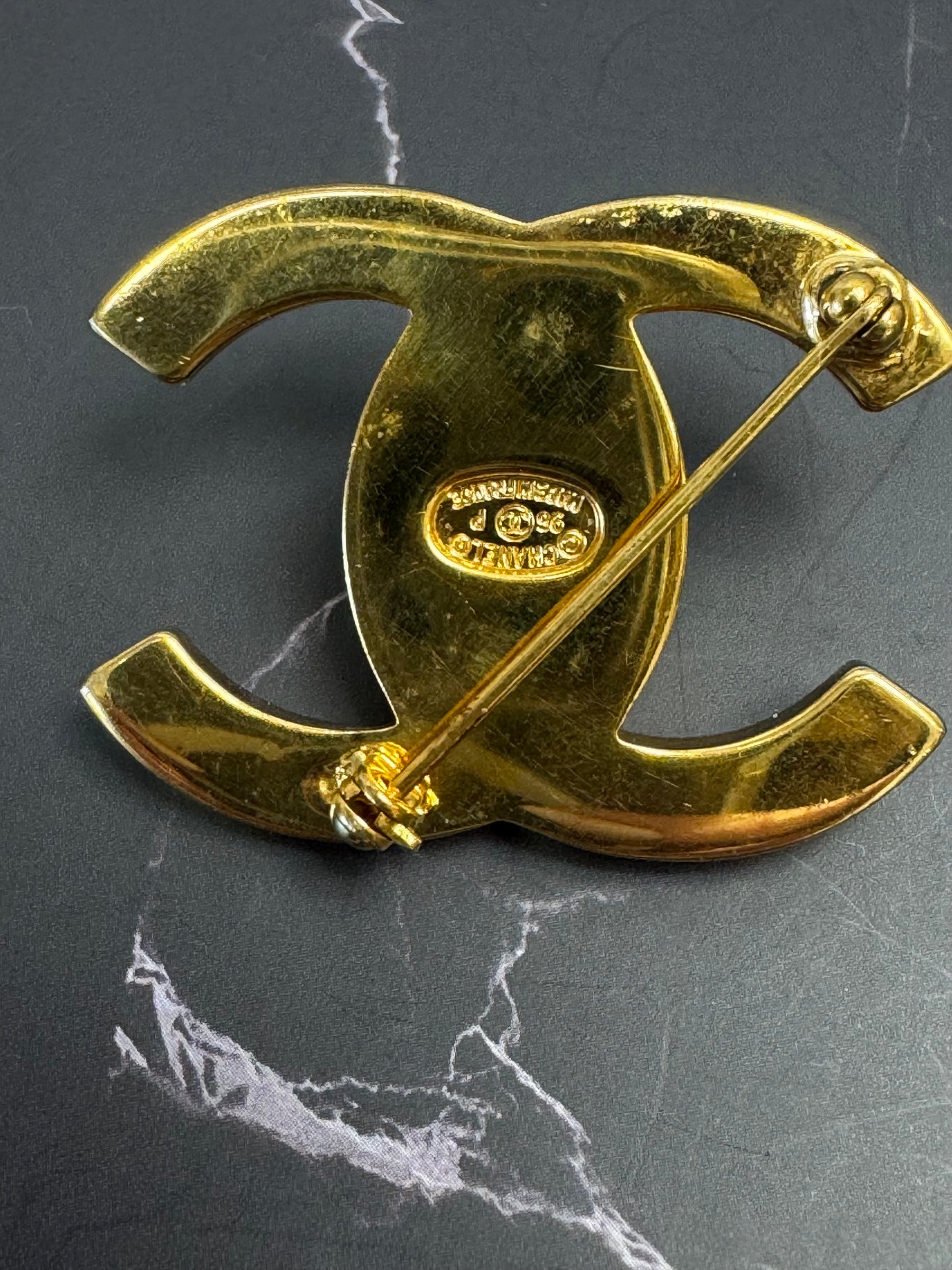 Chanel Vintage Turn Lock Brooch
