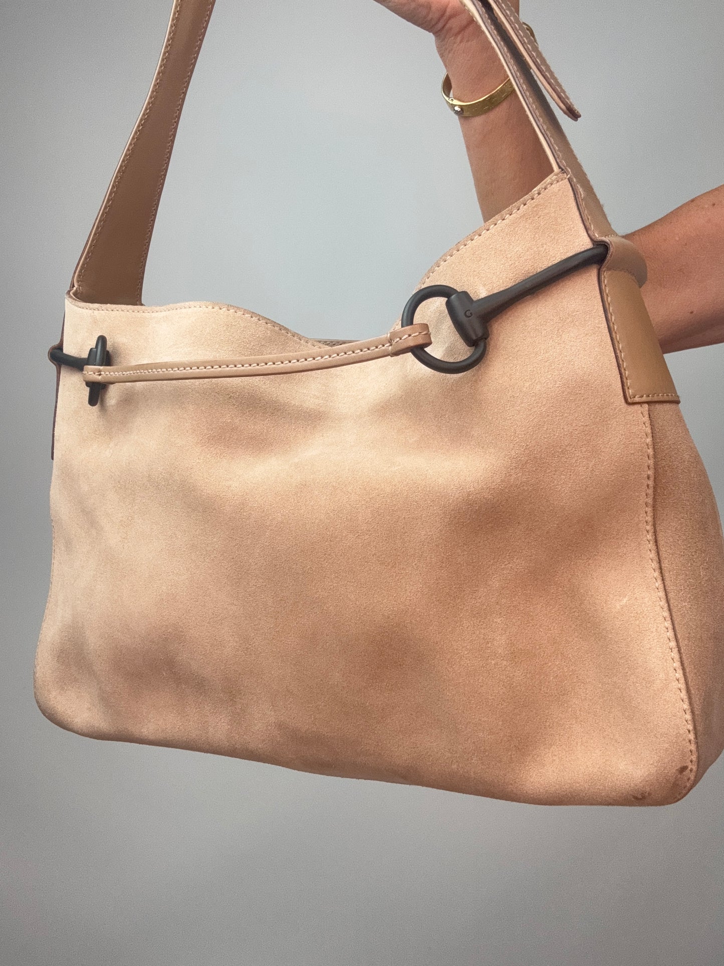 Gucci  Suede Horsebit Hobo