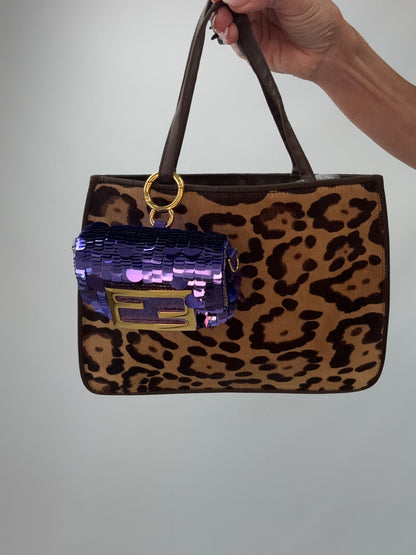 Fendi Nano Sequin Baguette Bag / Bag Charm
