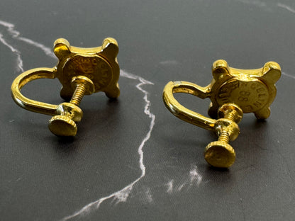 Celine Triomphe Screw Back Earrings