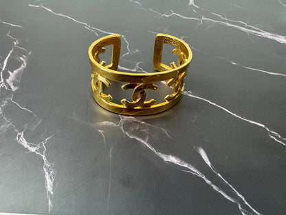 Chanel Vintage CC Openwork Cuff Bracelet — 1995