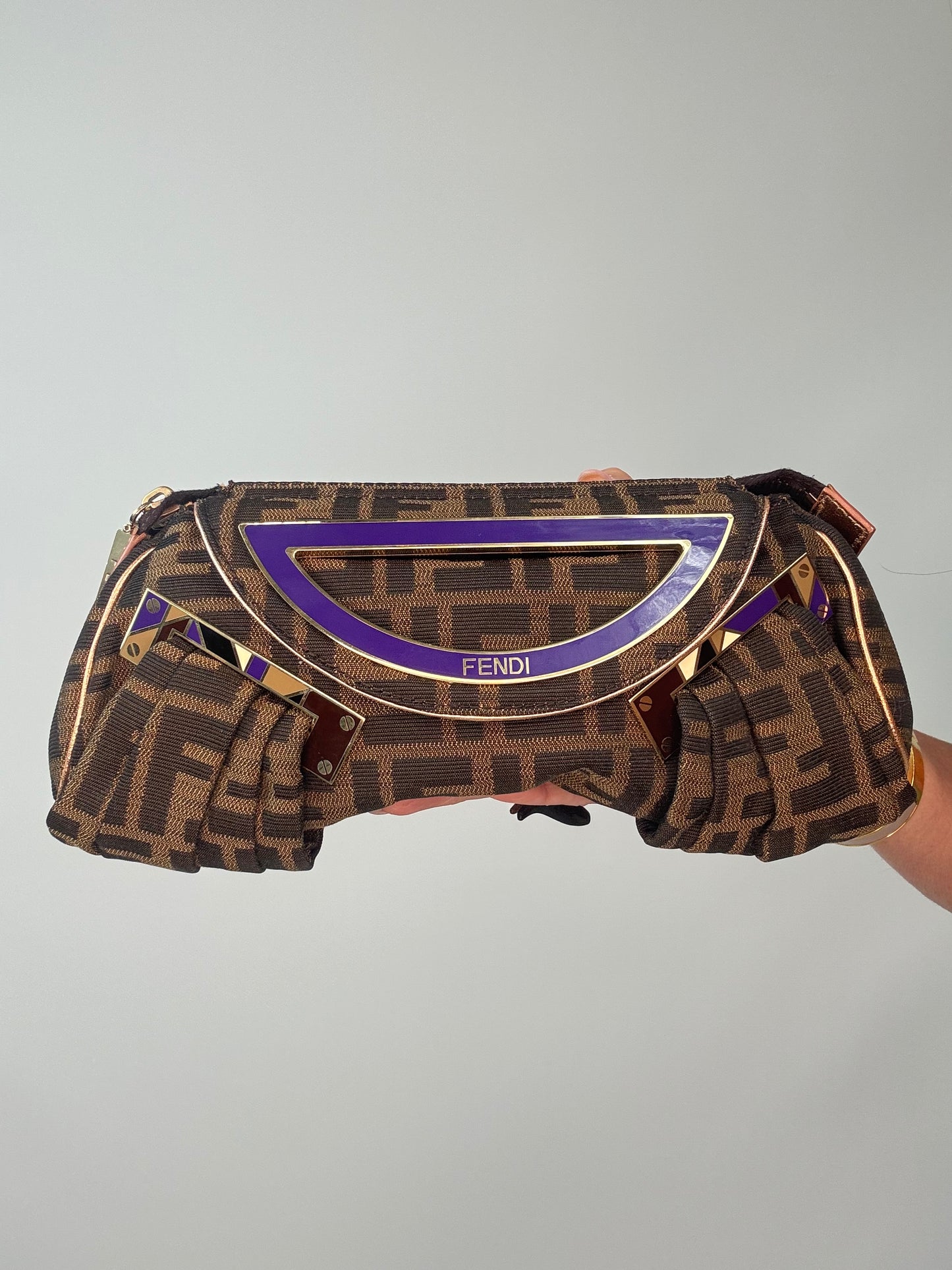Fendi Rare Smile Zucca Clutch