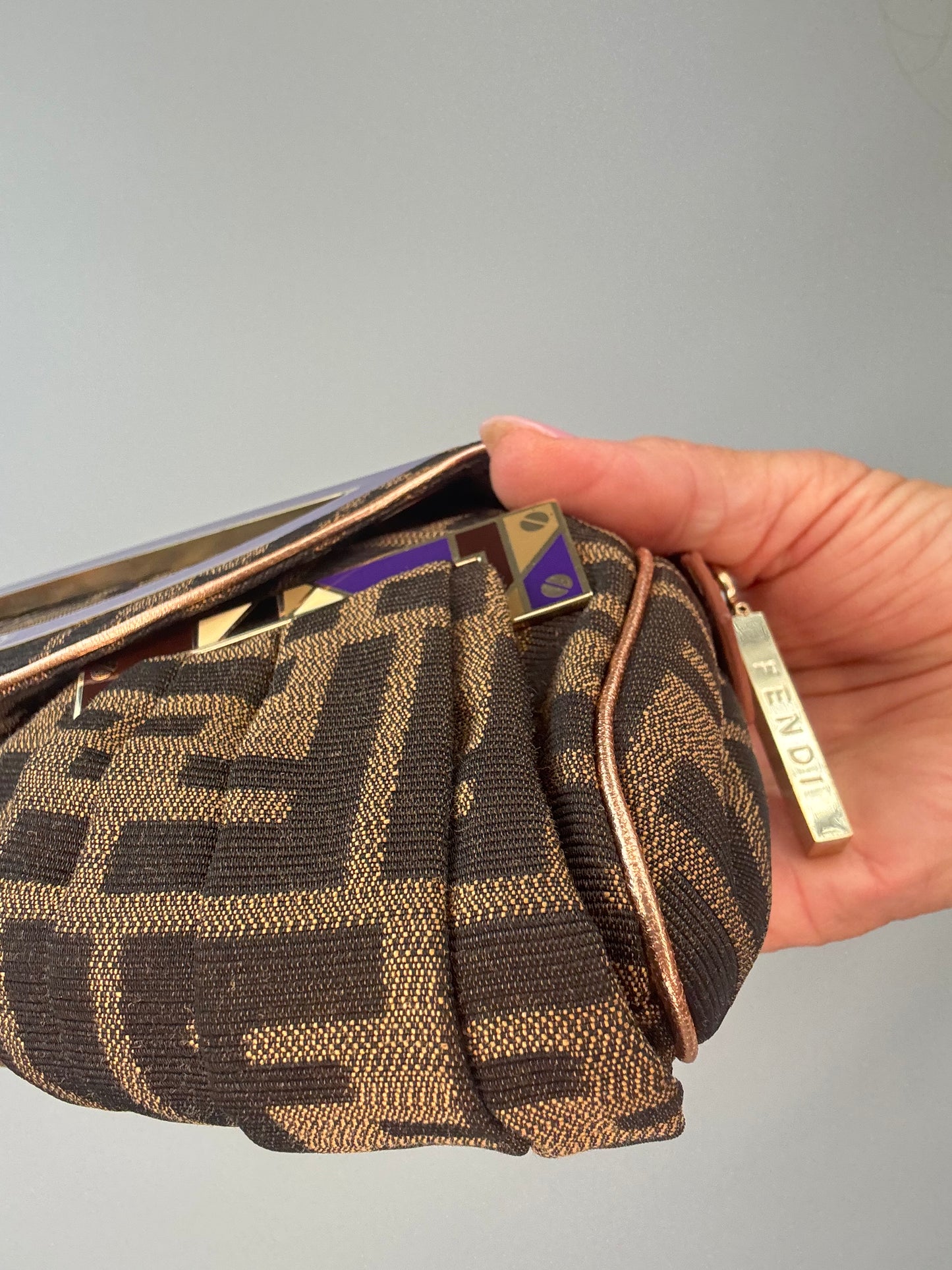 Fendi Rare Smile Zucca Clutch