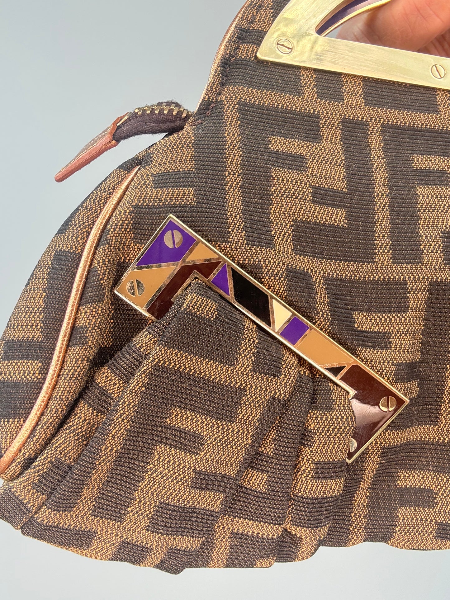 Fendi Rare Smile Zucca Clutch