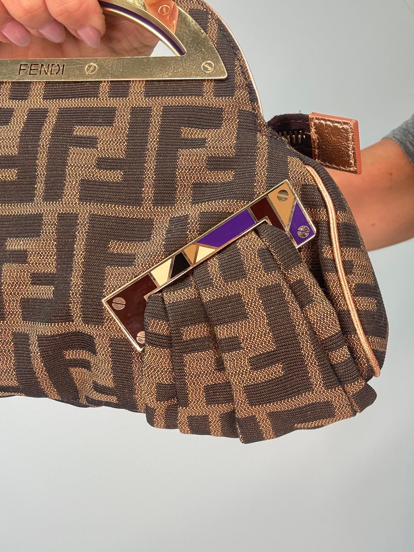 Fendi Rare Smile Zucca Clutch