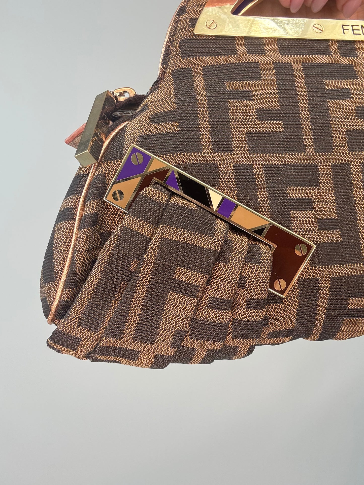 Fendi Rare Smile Zucca Clutch