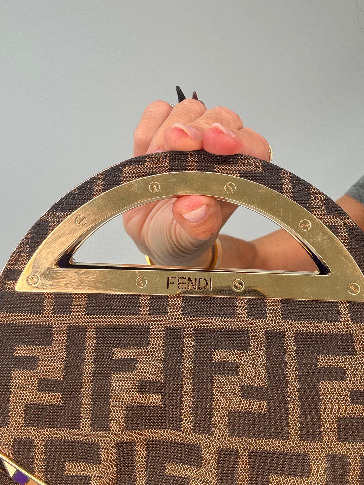 Fendi Rare Smile Zucca Clutch