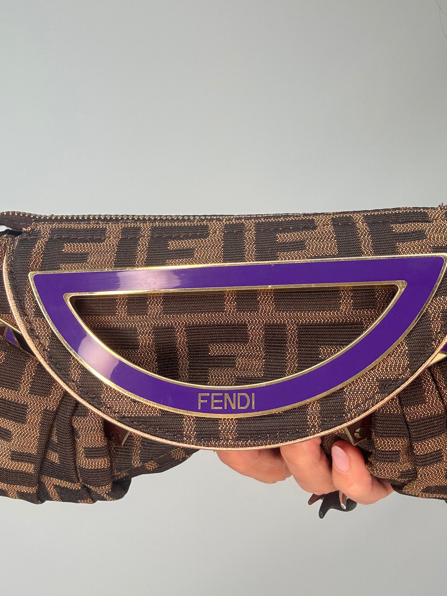 Fendi Rare Smile Zucca Clutch