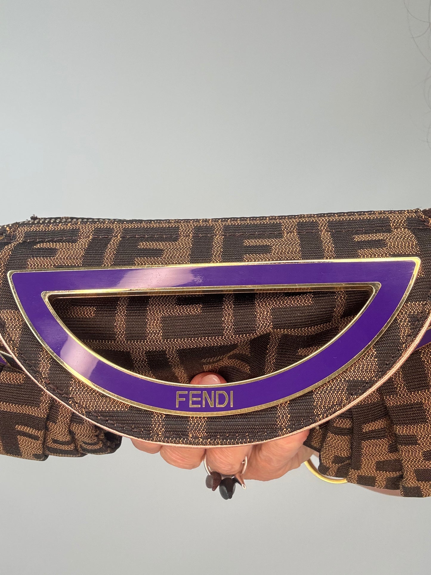 Fendi Rare Smile Zucca Clutch