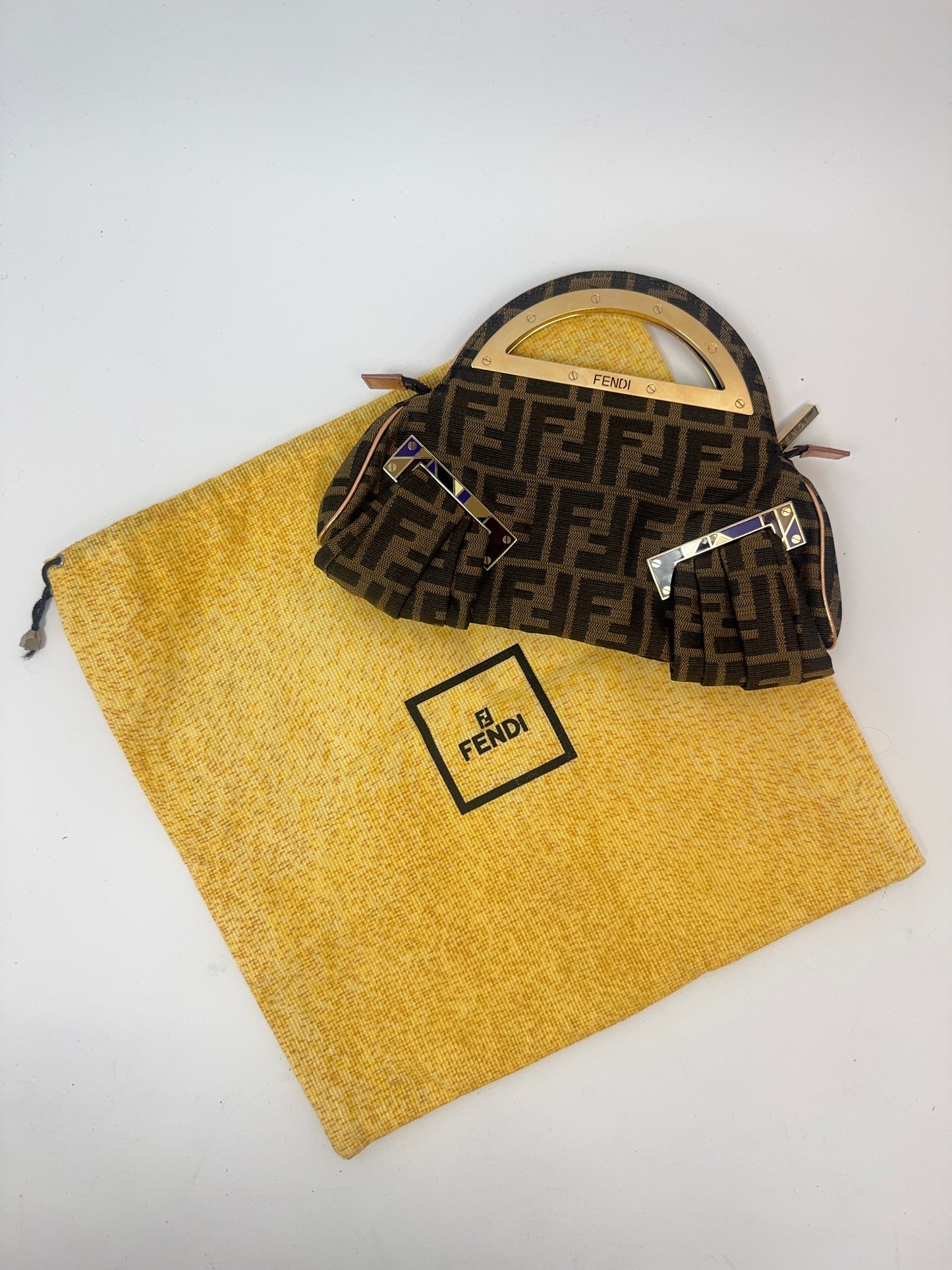 Fendi Rare Smile Zucca Clutch