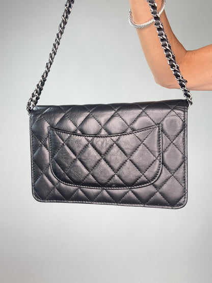 Chanel Lucky Charm 2.55 Wallet On Chain Black