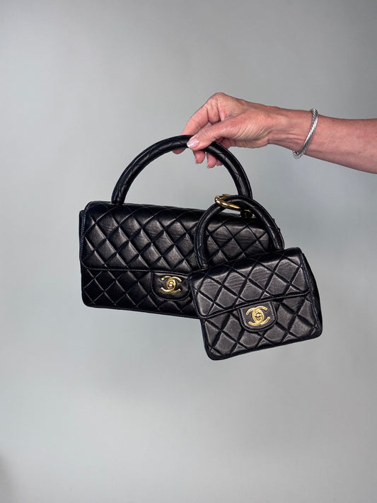 Chanel Parent Child Matrasse Kelly Flap Bag Set
