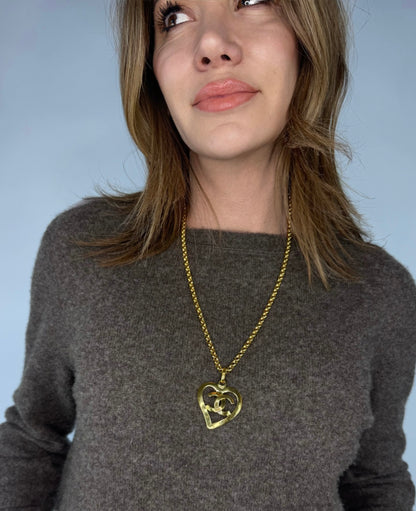 Chanel Vintage Heart Pendent