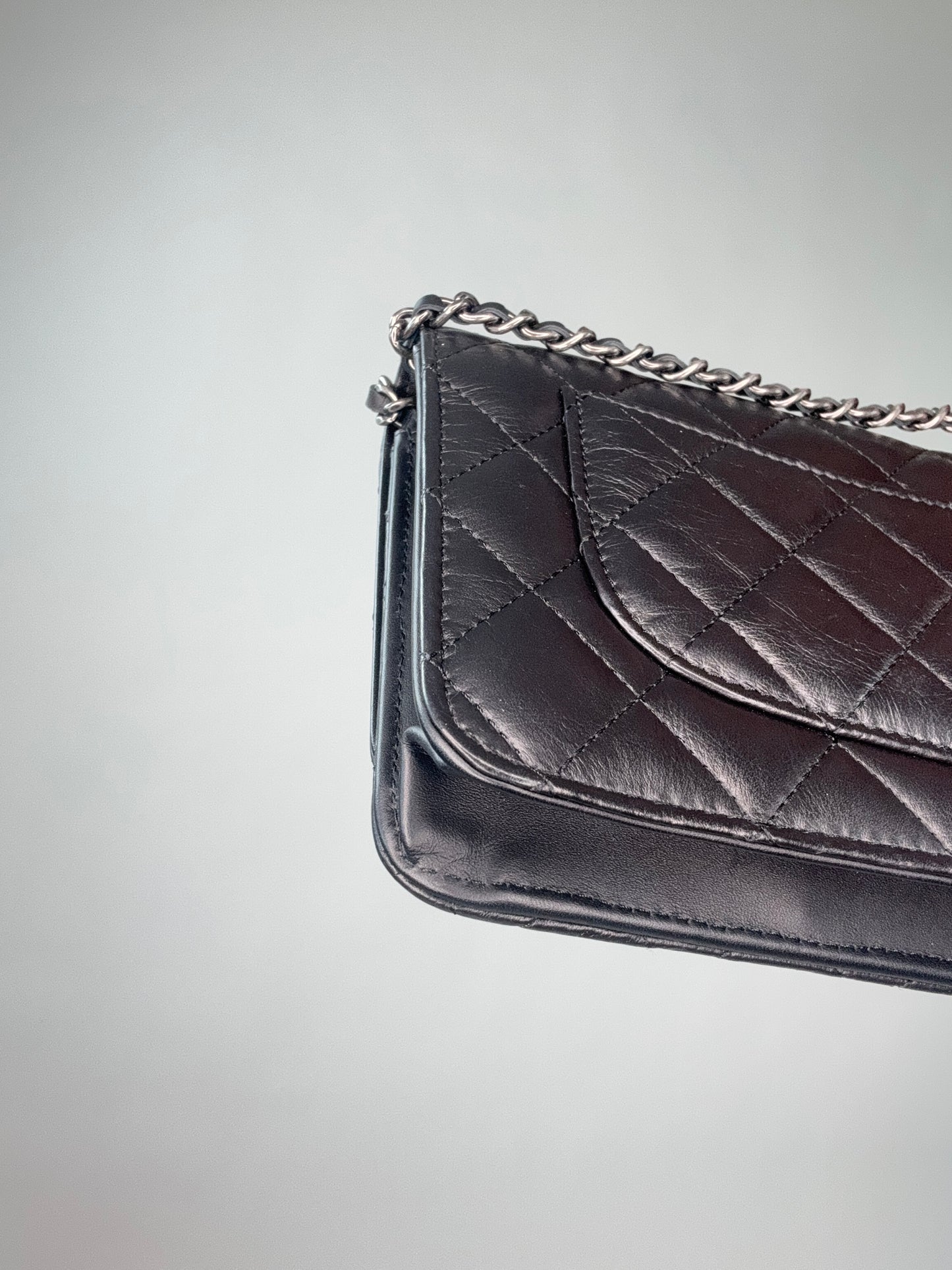 Chanel Lucky Charm 2.55 Wallet On Chain Black