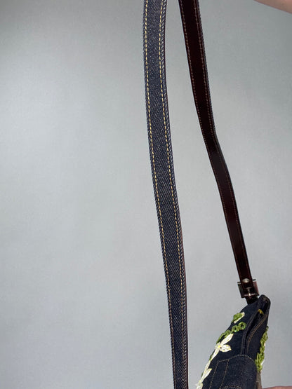 Fendi Floral Denim Mamma Baguette Bag