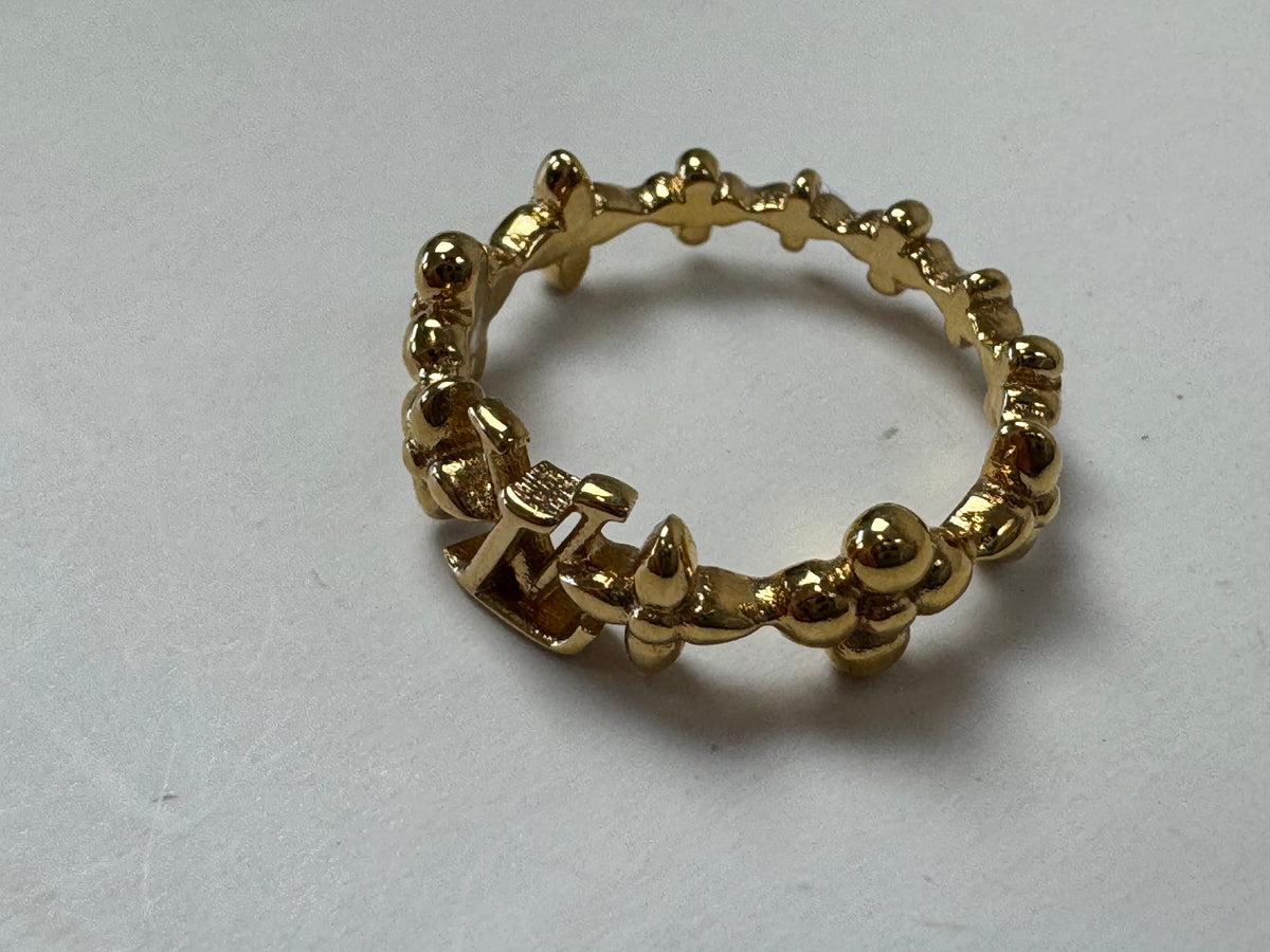 Louis Vuitton Flower Full Ring — Gold