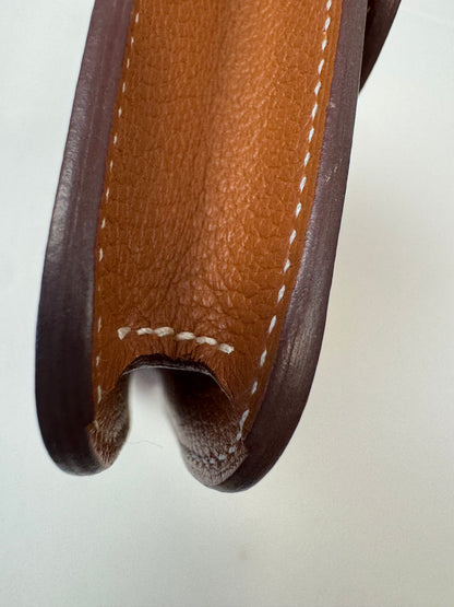 Hermès Constance Slim Belt Wallet — Gold Leather with Gold Hardware