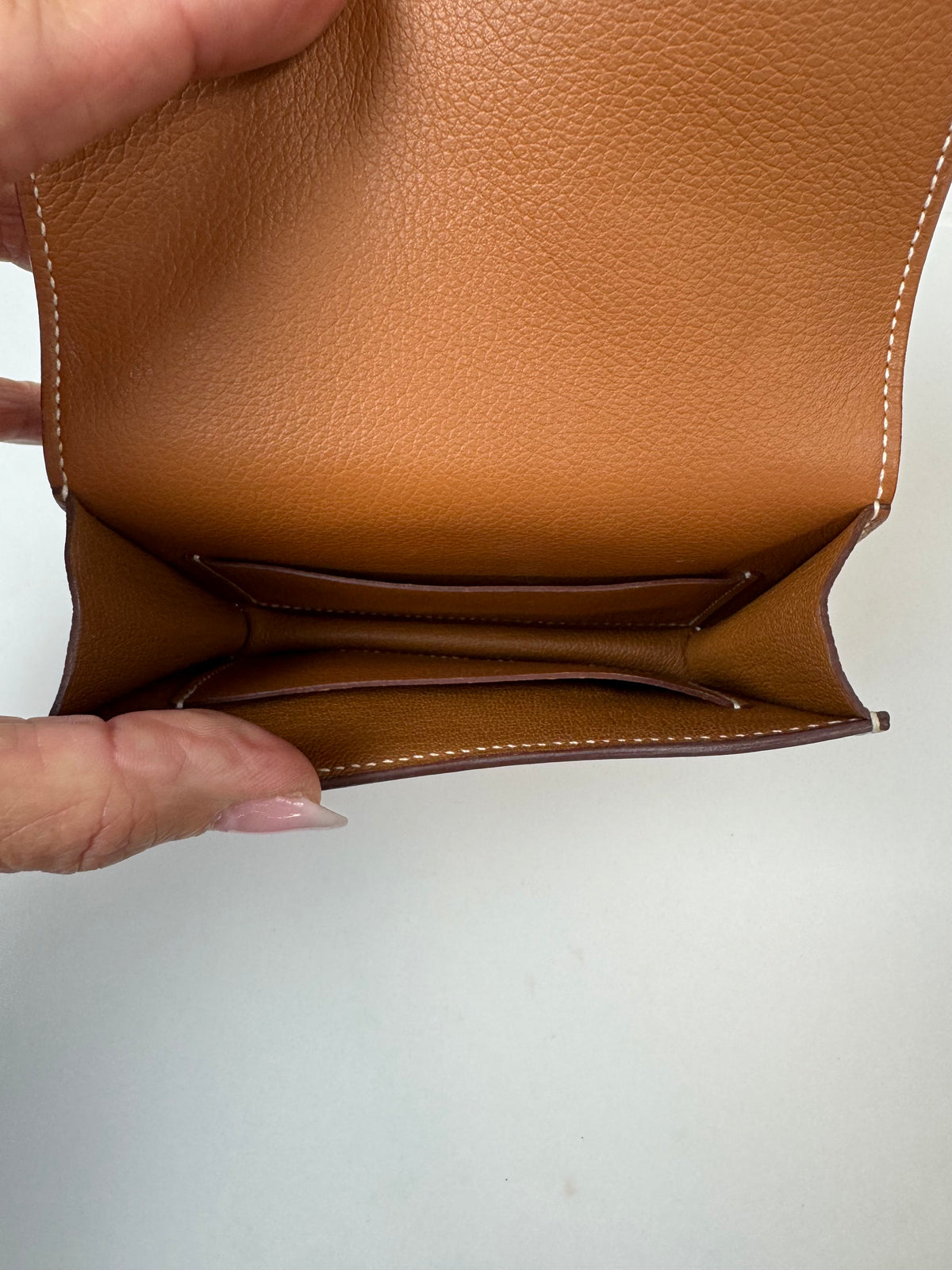 Hermès Constance Slim Belt Wallet — Gold Leather with Gold Hardware