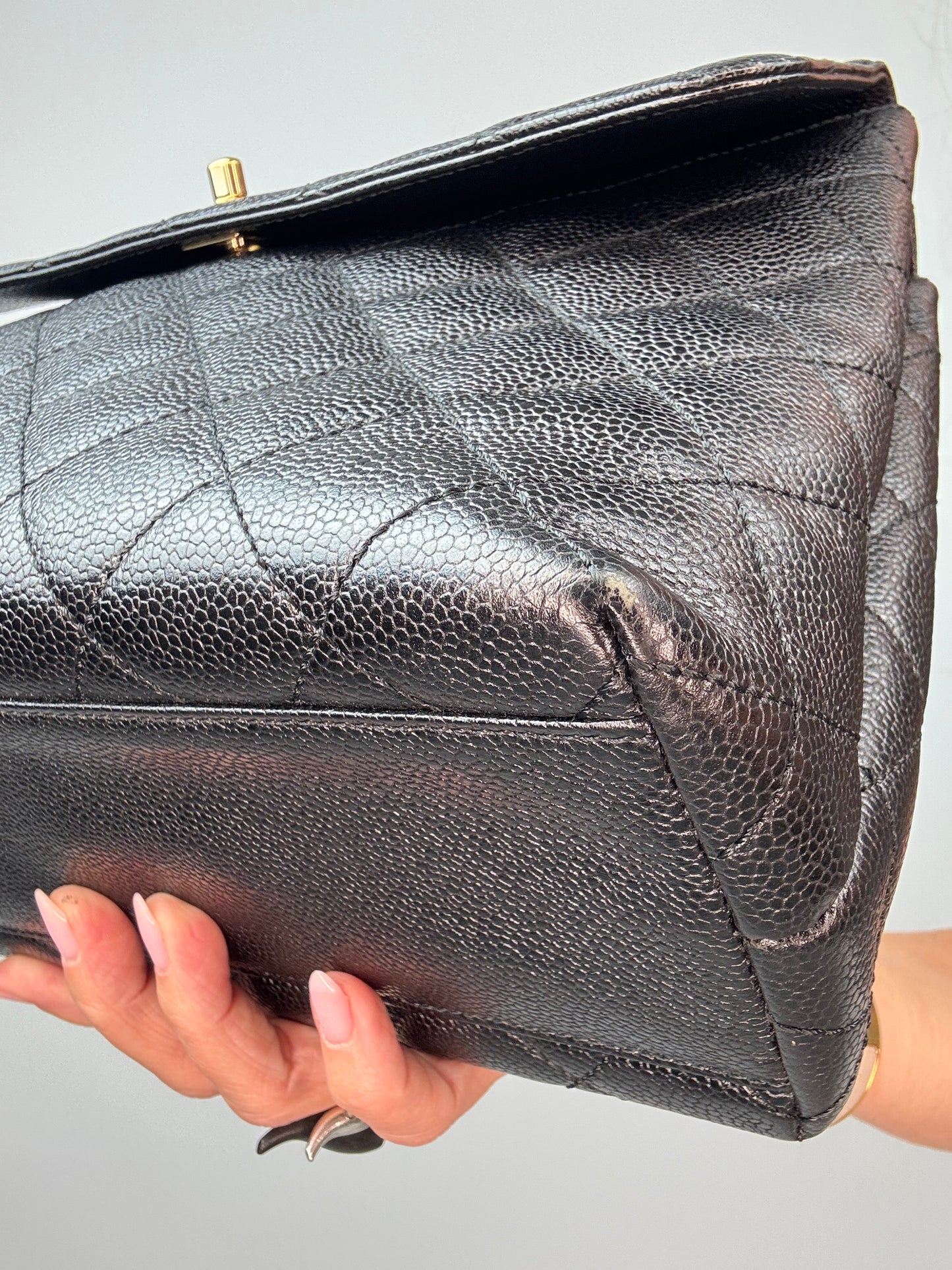 Chanel Vintage Caviar Kelly