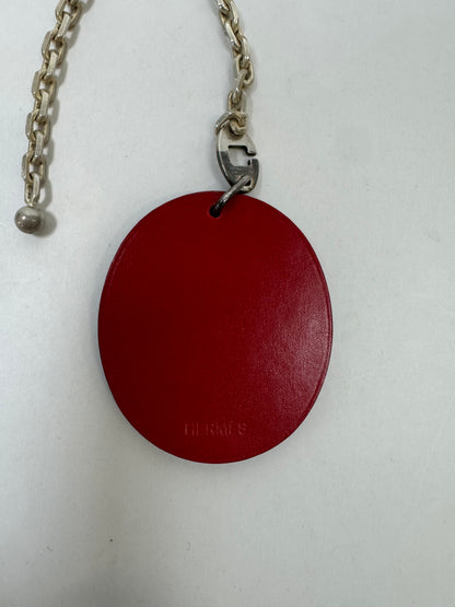 Hermès Lucky Ladybug Leather & Sterling Silver Bag Charm / Key Ring