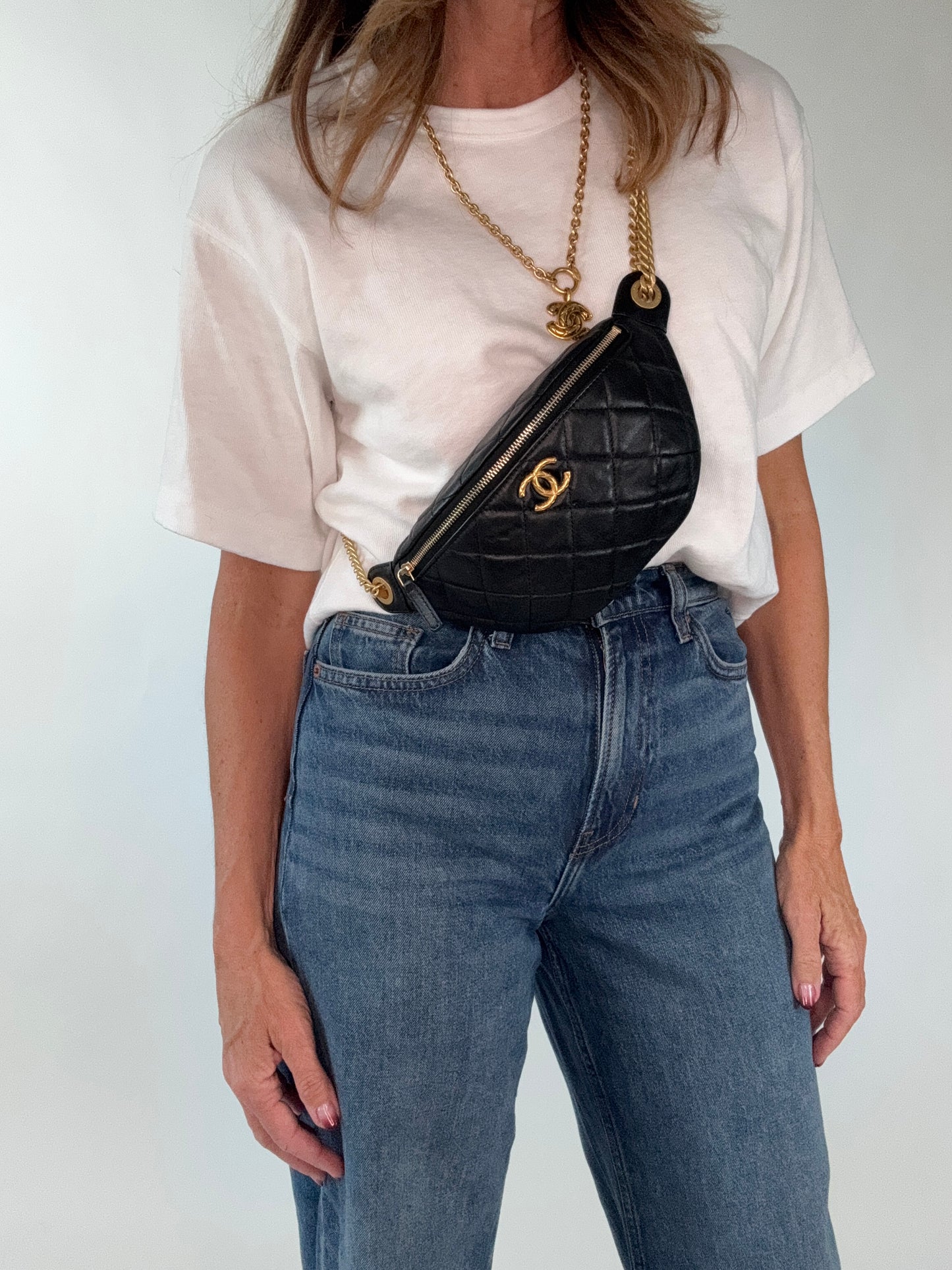 Chanel Waist Bag Sweetheart -Black