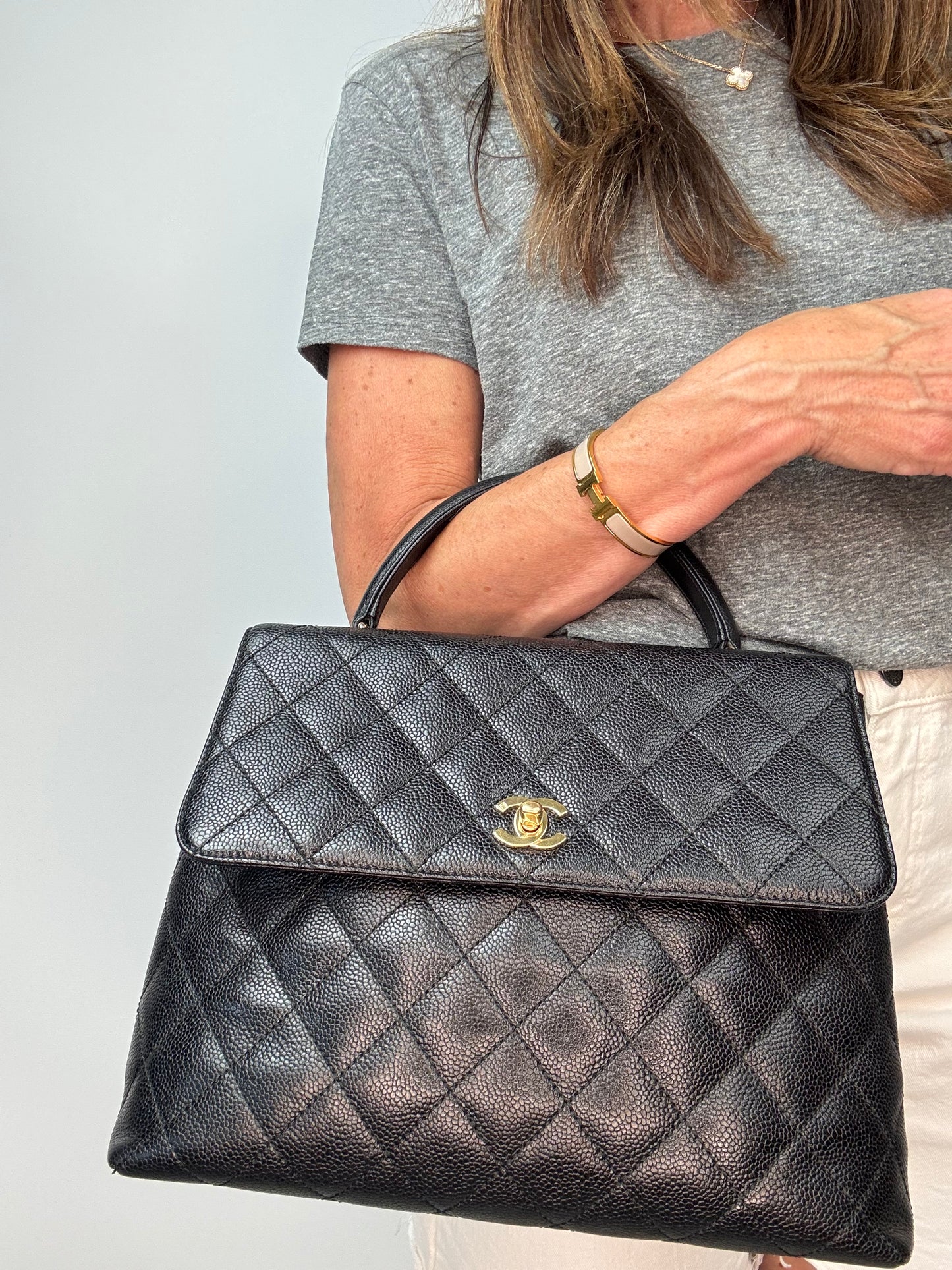Chanel Vintage Caviar Kelly